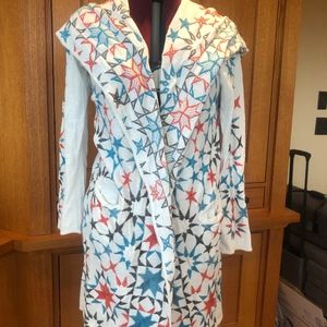 Johnny Was Biya red Cardigan Like new Size S
